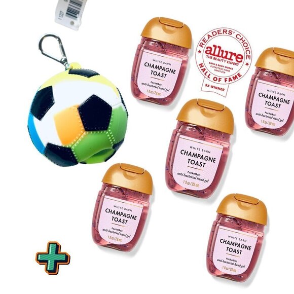 NEW Bath & Body Works 5-Pack Champagne Toast PocketBac + Soccer Ball Holder - Picture 1 of 8